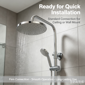 "WOMENS GALLERY" (#9617) High Pressure Rain Shower Head with Bathroom Boosting Rainfall Spray Large Nozzle