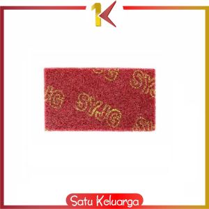 SK-C1051 Amplas Serbaguna Bersihkan Kerak Panci Stainless Scote Brite Spon Merah Lembaran Serabut