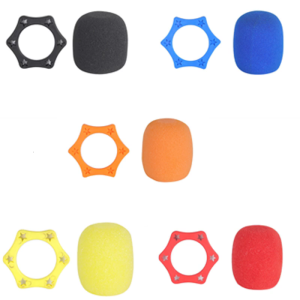 ชุดอุปกรณ์กันลื่นฝาครอบฟองน้ำหุ้มไมโครโฟนเพื่อการป้องกันการสึกหรอและกระจกบังลมใช้งานได้หลากหลาย