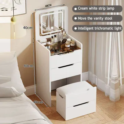 [Original 24 hours delivery] Multi-Functional Vanity Table Dressing Table with Mirror with Ample Storage and Matching Chair For Bedroom