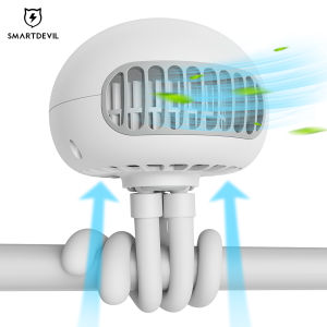 SmartDevil Stroller Fan 3 Speed Portable Clip on Stroller Fan with Flexible Tripod 60 Rotatable Personal Jellyfish Battery Operated Handheld Fan for Stroller Car Seat Treadmill Camping