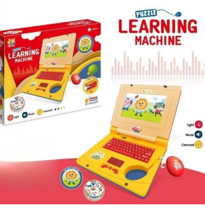 Puzzle Learning Laptop Machine Musical Carousel Early Learning Montessori Educational Kids Toddler Pretend Play Toy 3328