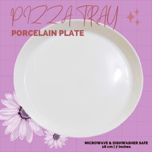 Pizza Tray 18 cm | Piring Pizza Keramik | Piring Saji | Piring Makan