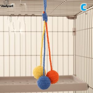 Studyset IN stock Pet Cat Hanging Sisal Ball Bite-resistant Wear-resistant Jute Twine Rope Pet Supplies For Relieve Boredom