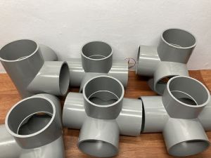 Co góc co 4 hướng( Chữ thập góc ) nhựa PVC phi 90