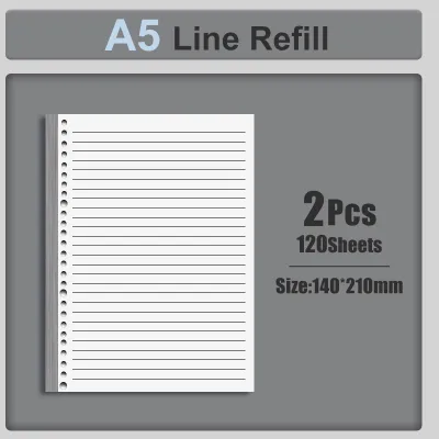 A5/B5 Transparent Binder Notebook 60 Sheets Refillable Loose Leaf Notepad School Supplies