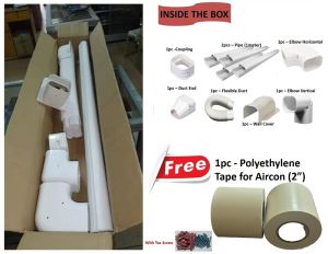 (Local fast shipping) 3"x2.5" - PVC Copper Pipe Cladding/Molding Set for Aircon Good for 1hp - 2hp