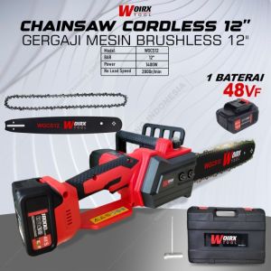 Gergaji Mesin Chainsaw Rantai Cordless Brushless Gergaji Kayu 12 14 inch 12" 14" WOIRX TOOL