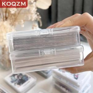 [COD] KOQZM KITCHEN New Transparent Plastic Storage Box Photocards Small Card Storage Box Desk Organizer Box Classification Box Stationery