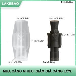 【LAKEBAO】 1pcs người lính nến thạch cao xi măng Vua figurine sáp sản phẩm đúc công cụ cho DIY 3D nutcracker trang trí Silicone khuôn