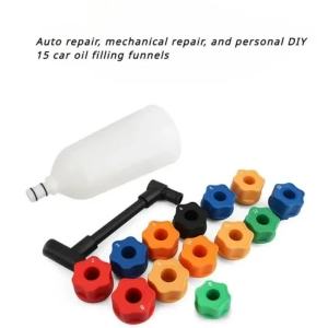 15 Fuel Funnels Per Set for Adding Engine Oil and Changing Car Engine Oil Change Tool Funnels for Car Oil Change