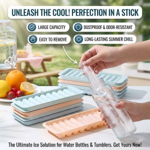 Silicone Ice Cube Mold Long Stick Ice Tray Can Shaped Original Ice Maker Fast Freezing Easy Release Summer Drinks High Quality Reusable BPA Free Dishwasher Safe