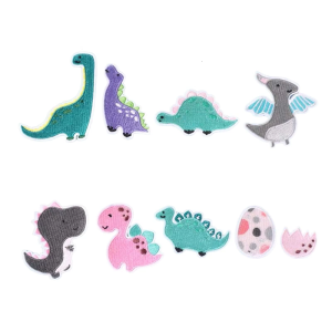 9 Pcs Lovely Animal Sew On/Iron On Patches Cartoon Dinosaur Embroidered Patches Sewing Patches Applique Patches for Bag
