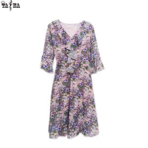 [XẢ KHO GIẢM GIÁ] Váy đầm voan hoa tay lỡ dáng xòe vintage dự tiệc dạo phố