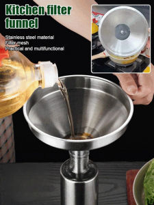 Filter Funnel Thickened Stainless Steel Kitchen Funnel/Strainer For Cooking/Home Use/Filter Funnel/Heavy Duty Kitchen Tool