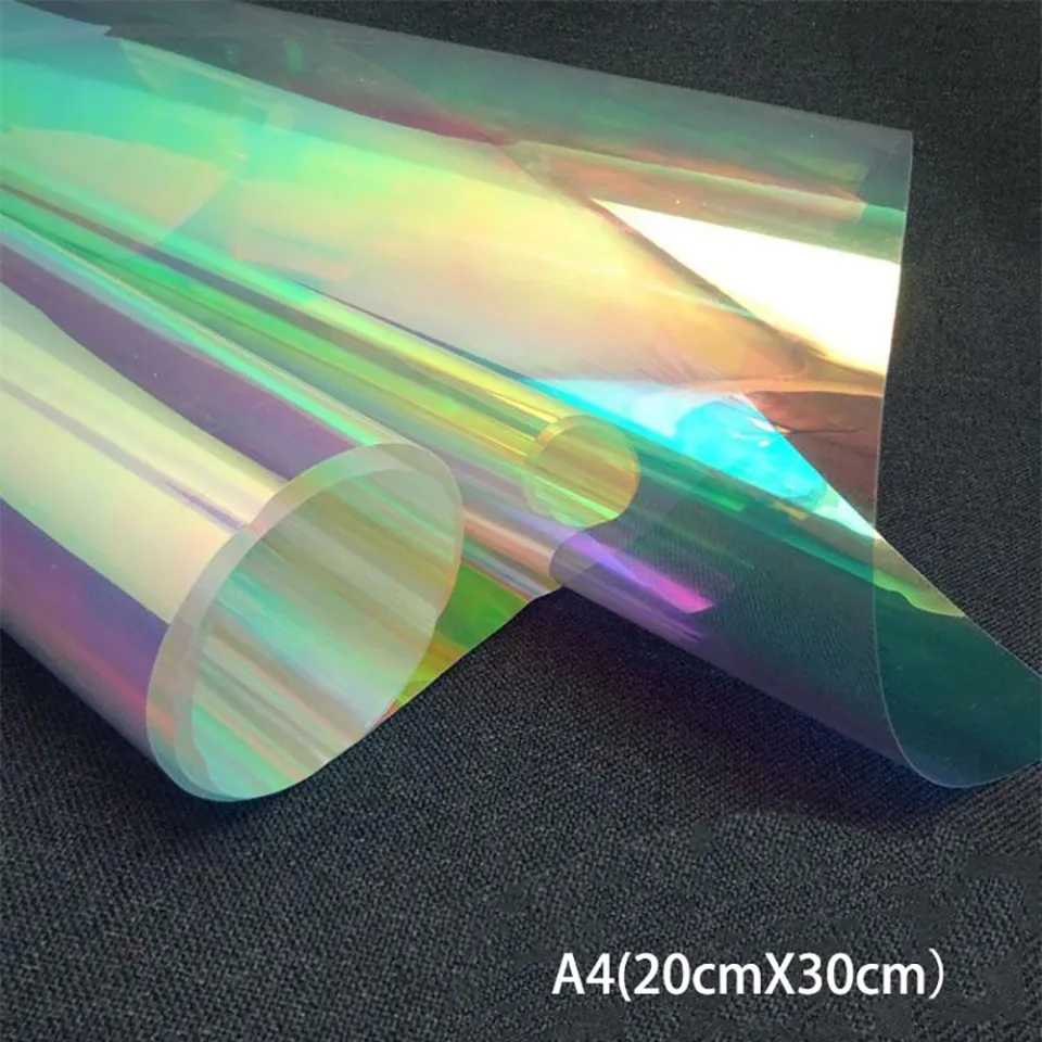 Iridescent Holographic PVC Fabric Vinyl Mirror Film Craft Bag