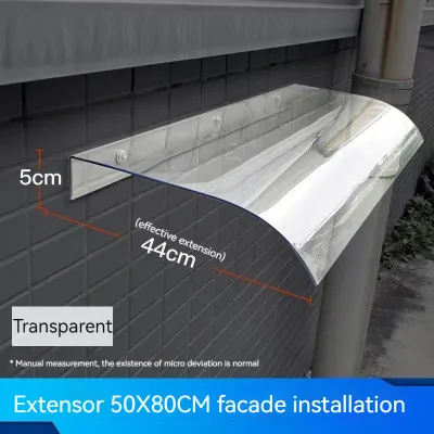 PC Outdoor Transparent Awning Transparent Silent Awning House Waterproof Tent Front Door Window Transparent Silent Canopy Shade House Waterproof Awning