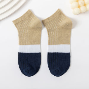 EFKS65 Kaos Kaki Pria Semata Kaki Blue Yellow Breathable Ankle Socks High Quality