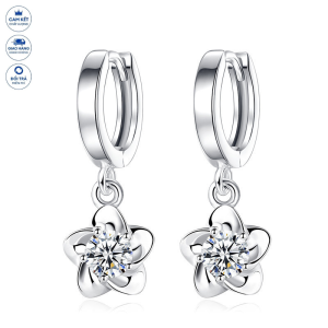 Bông Tai Hoa Zircon Tòn Ten Hạt To Phong Cách Hàn BTHOAMAN133