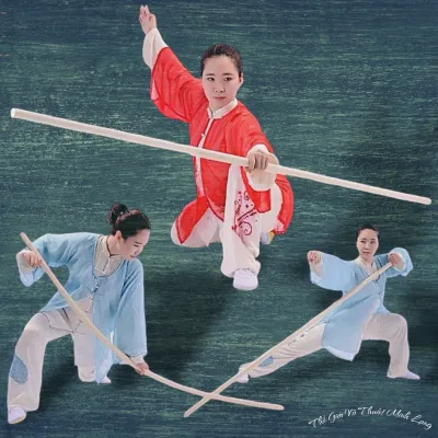 Gậy Thiếu Lâm Trường Côn Bạch Lạp - Độ dài (15m-2m)/28cm - Gậy Võ Thuật