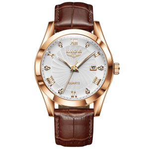 LIGE New Fashion Watch For Man Leather Sport Wrist Watch With Date Chronograph Waterproof Quartz Clock + Box
