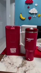 STANLEY x Arsenal Co-branded white limited edition thermos cup 40oz Large Capacity 1.18L304 No