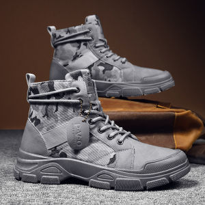 Cross-border sizes 47 48 2025 new hot-selling Martin boots for men versatile camouflage work boots sporty casual durable trendy shoes