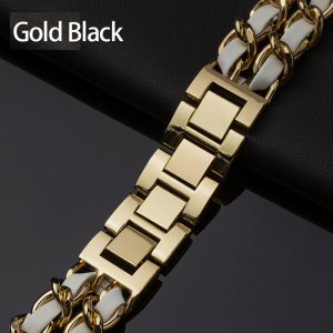 WatchBand For Realme Watch 5 Smart Watch Stainless Steel Strap With Leather Bracelet