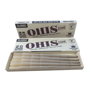 OHIS Classic Brown Rolling Paper Pre-rolled Cone - 20 Tubes/Box (78mm/110mm Dual Sizes)