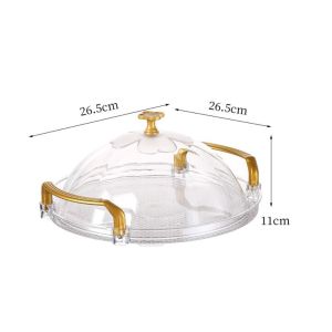 ORIGE HOUSE Transparent Cake Tray Plastic with Dome Lid Cake Plate Household Drop Resistant Tea Trays Afternoon Tea