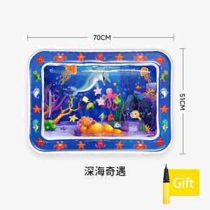 Orzbow Baby Water Mat Play Mat Inflatable Thicken PVC Safety Cushion Toddler Baby Crawling Cushion Fun Water Play Mat