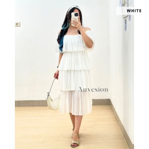 4086 Lucie Plisket Dress Pesta Elegan