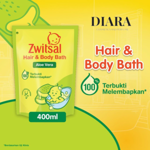 Diaracosmetics - Zwitsal Baby Bath Hair & Body Aloe Vera 400mL