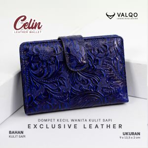 VALQO CELIA Dompet Kecil Wanita Kulit Sapi Cewek Perempuan Dompet Kartu Foto