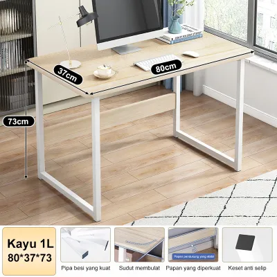 BMZAR Meja Belajar Minimalis Modern Meja Kerja Komputer Meja Kantor Rumah Multifungsi Kokoh dengan Rak