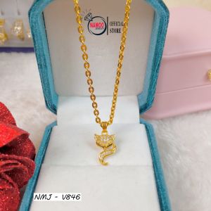 Dây Chuyền Mặt Cáo Hồ Ly V846 Mạ Vàng Đính Đá Thiết Kế Mềm Mại Nữ Tính