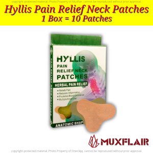 Hyllis Pain Relief l Neck Patches | Herbal Plaster | Natural and Organic l Good for Blood Circulation | 1Box  10 Patches