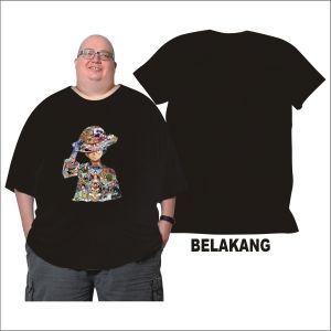 Max Bb 150 Kg Wanita Pria Kaos Jumbo Big Size LUFFY Koran 2XL3XL4XL5XL6XL7XL Pria Dan Wanita Bahan Semi Katun Combed 24s