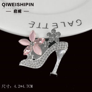 [Free Shipping] Full-Diamond High-Heeled Shoe Car Air Vent Perfume Clip DIY Accessories Hole Shoe Charms Phone Case Accessories Alloy Accessories