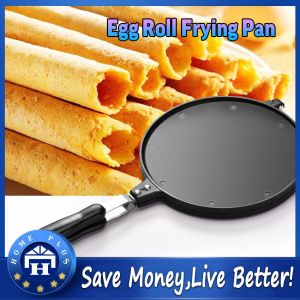 【Local delivery】 【Non-Stick】 Egg Roll Maker Waffle Cone Maker Pan Mold Press Plate Baking Tool for home kitchen restaurant snack Household Kitchen Egg Roll Pan