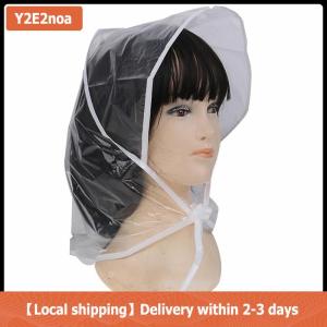 【Local shipping】 1Pcs Protect Hairstyle Rain Hat Plastic Bonnet for Women and Lady Clear