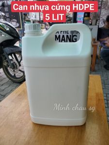 (combo 10) Can Nhựa Cứng HDPE 5 Lít Nắp + Seal Chống Tràn Can Loại Dày - Giá Rẻ