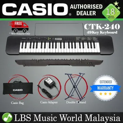CASIO CTK-240 49-Keys Standard Keyboard With stand (CTK 240 CTK240)