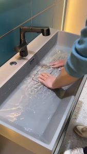 Bathroom Cabinet Basin Washroom Vanity Glass Door Washbasin Combination Solid Wood Bathroom Cabinet