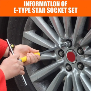 E4 E20 mô-men xoắn Bộ măng sông nữ E-TORX sao bộ măng sông với đường sắt Nữ bên ngoài sao bộ măng sông 1/4 "3/8" ổ đĩa