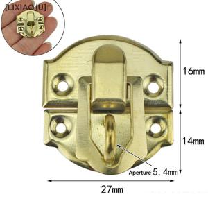 [LIXIAOJU] 10Pcs 27*30MM Vintage Iron Lock Catch for Jewelry Box Suitcase Clip Hardware