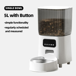 Smart Pet Automatic Feeder 5L With Camera WiFi App Remote Control Timed Feeding For Cat Dog Pet Lover