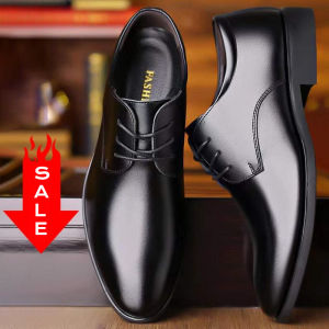Mens Formal Shoes Business Leather Shoes Casual Versatile British Style Mens Shoes Pointed Toe Leather Shoes Dress Shoes