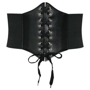 NOBLELYN Elastic Design Corset Waist Belt Wide Decorative Waistband Strap Fashion External Wear Body Shapewear For Women Lady Girl Bridal