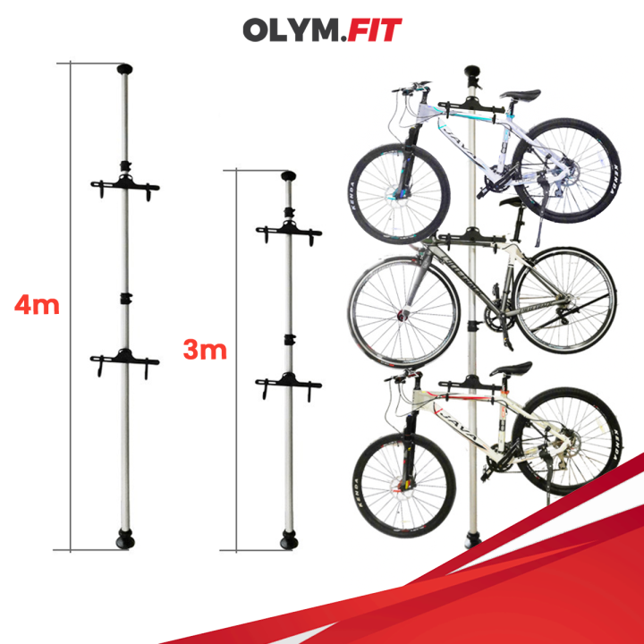 Bicycle pole outlet rack